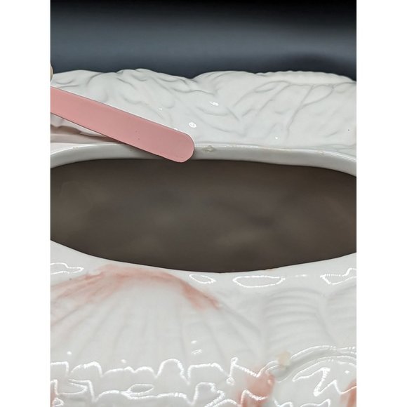 Vintage Sea Shells Ceramic Hand Painted Tissue Cover Decor Seaside Beach - Picture 10 of 15